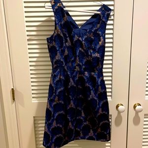 J Crew Jacquard Peacock Cocktail Dress